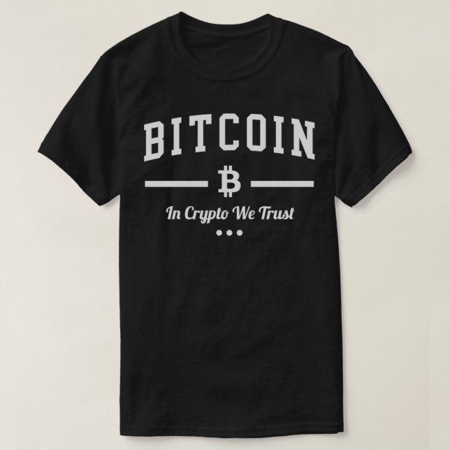 Camiseta BTC de Cryptocurrency Bitmoeda em Crypto Confiamos (Frente do Design)