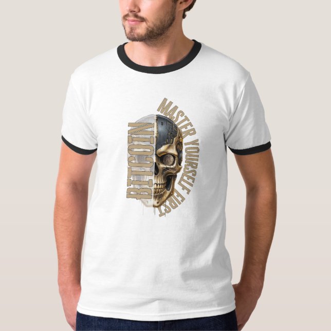 Camiseta BTC motivation | Skull | Bitcoin crypto  (Frente)