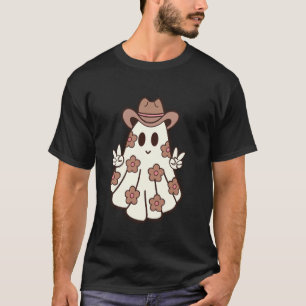 Camiseta Bú Haw Cowboy Engraçado Fantasma Assustador Tempor