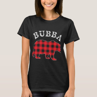 Camiseta BUBBA Bear RED Black Buffalo Xadrez Mama Checkerbo
