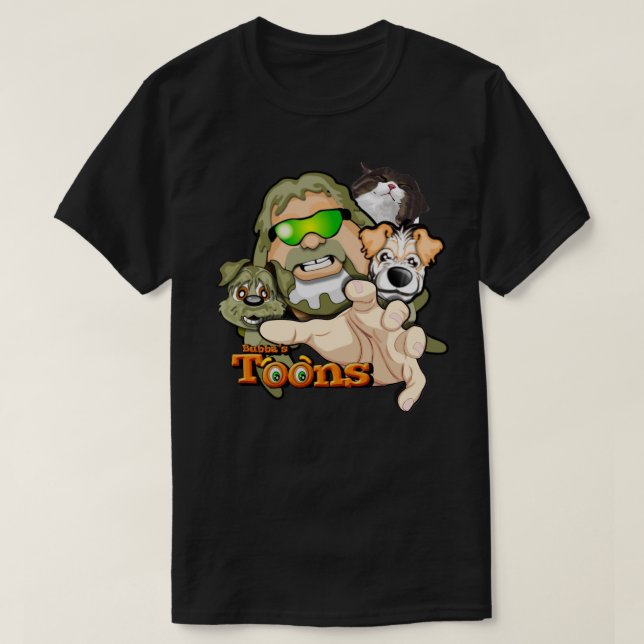 Camiseta Bubba, Frodo, Nate e Simba o Gato (Frente do Design)