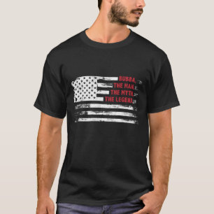 Camiseta Bubba The Man Myth Legend USA bandeira dia pai gi