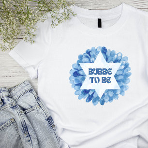 Camiseta "Bubbe to Be" Engraçada Nova Vovó Judaica Watercol
