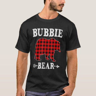 Camiseta Bubbie Bear Christmas Pajama Red Xadrez Buffalo Fa