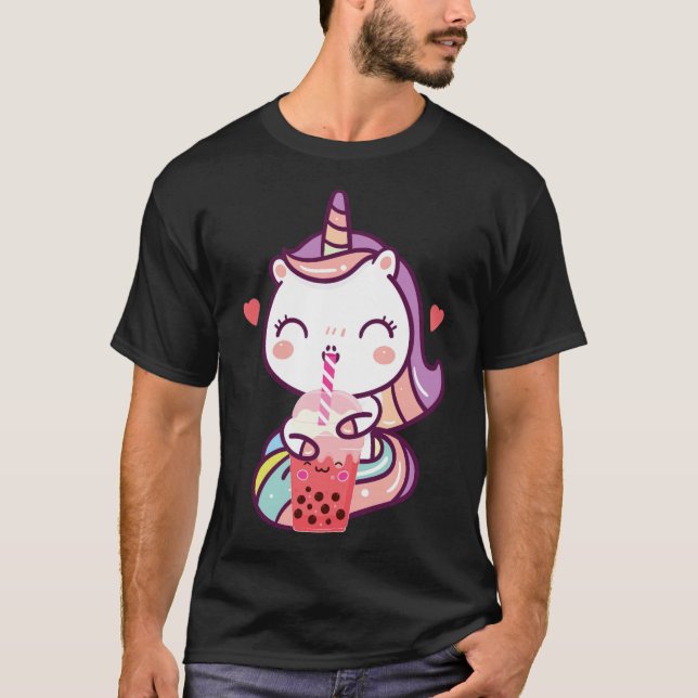Camiseta Bubble Boba Tea cartoon humor (Frente)