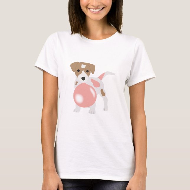 Camiseta Bubble Gum Dog Blowble Bubble (Frente)