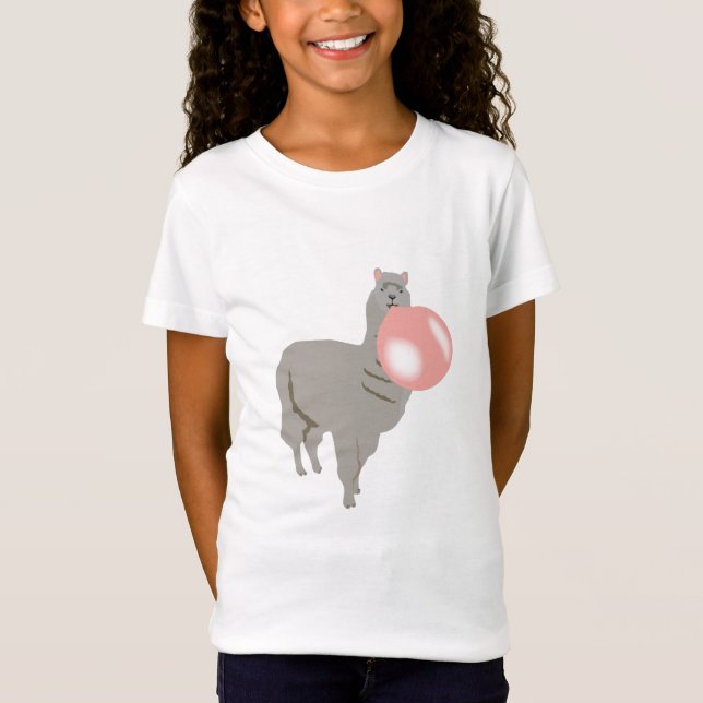 Camiseta Bubble Gum Llama Explosão (Frente)