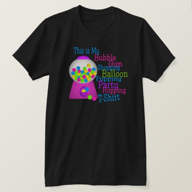 Camiseta Bubble Gum Party (Frente do Design)