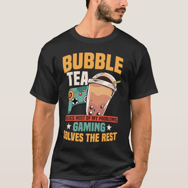 Camiseta Bubble Tea And Gaming Quote For Gamer (Frente)