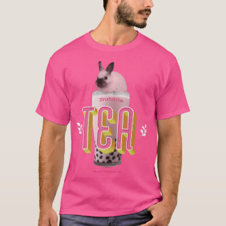 Camiseta Bubble Tea Bunny Rabbit Cute Kawaii Rabbit Em Boba