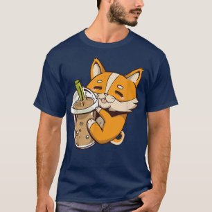 Camiseta Bubble Tea Corgi Dog Boba