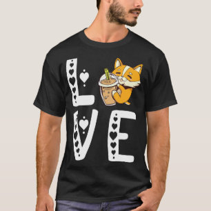 Camiseta Bubble Tea Corgi Dog Tapioca Pearl Boba Tea Drink