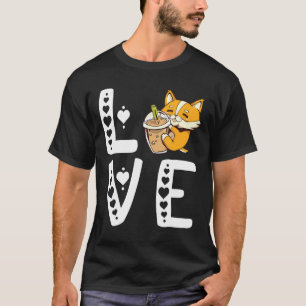 Camiseta Bubble Tea Corgi Dog Tapioca Pearl Boba Tea Drink