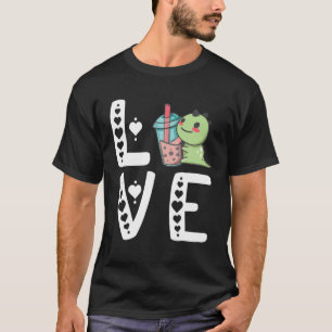 Camiseta Bubble Tea Dinossauros Cute Boba Tea Dino Lover Sw