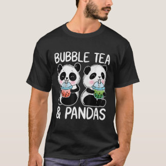 Camiseta Bubble Tea E Pandas Boba Tea Kawaii Panda