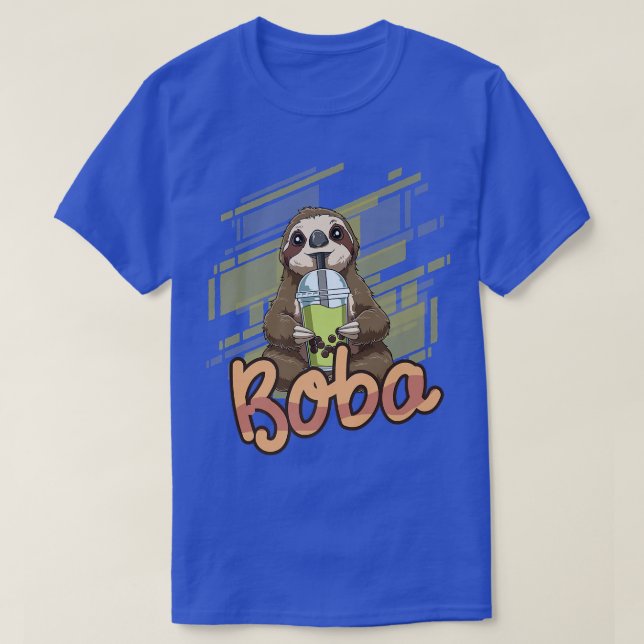 Camiseta Bubble Tea Funny Boba Tea Sloth 444 (Frente do Design)