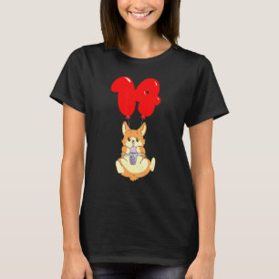 Camiseta Bubble Tea Hamster 14 Birthday Kids Balão Pa