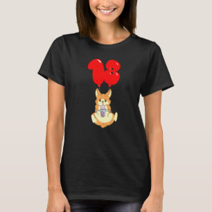 Camiseta Bubble Tea Hamster 18º Aniversário Crianças Balão