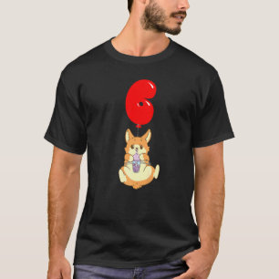 Camiseta Bubble Tea Hamster 6 Birthday Kids Balloon Par
