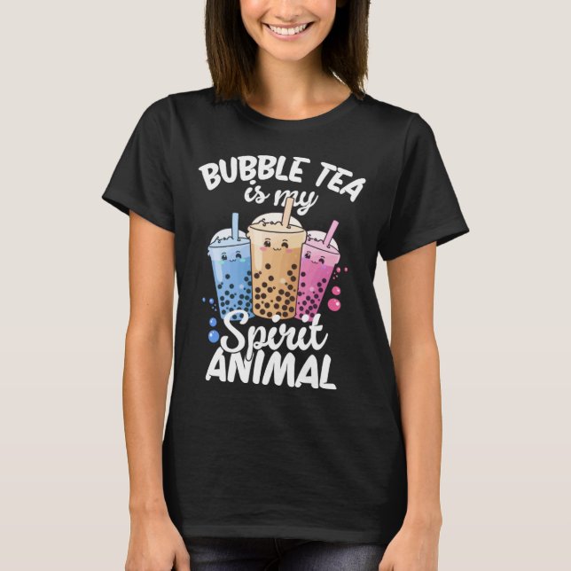 Camiseta Bubble Tea Is My Spirit Animal  4 (Frente)