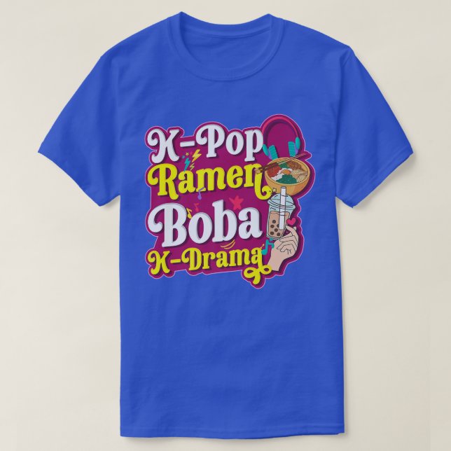 Camiseta Bubble Tea K Drama Lover K Pop Ramen Boba KDrama (Frente do Design)
