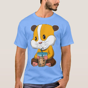 Camiseta Bubble Tea Kawaii Guiné Pig I Boba Tea Otaku Guin