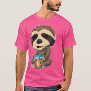 Camiseta Bubble Tea Kawaii Sloth I Boba Tea Otaku Sloth Pre