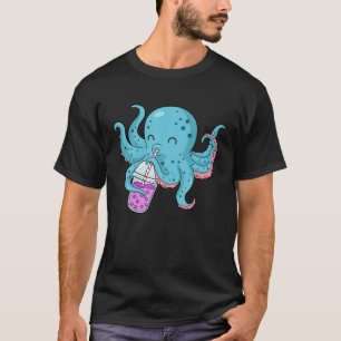 Camiseta Bubble Tea Men Octopus Boba Tea T Women Bubble
