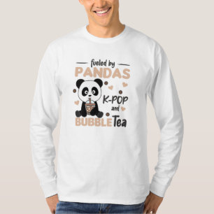Camiseta Bubble Tea Panda Chocolate K-Pop e Boba