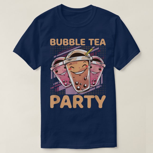 Camiseta Bubble Tea Party Funny Boba Tea Kawaii (Frente do Design)