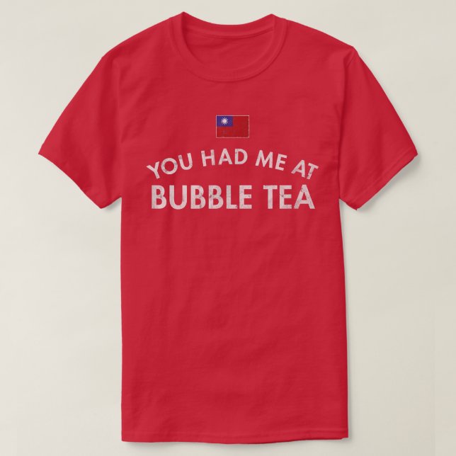 Camiseta Bubble Tea Pearl Milk Tapioca Boba Chinês Taiwan (Frente do Design)