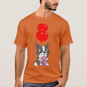 Camiseta Bubble Tea Puppy - 8.º Aniversário - Kids Balloon 