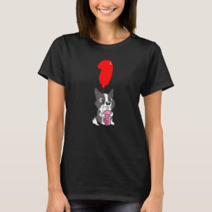 Camiseta Bubble Tea Puppy primeiro aniversario Kids Partido
