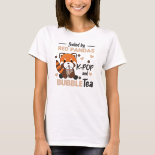 Camiseta Bubble Tea Red Panda Chocolate Cute Animals Boba