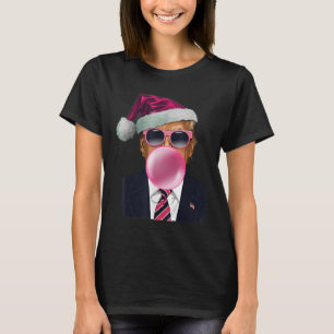 Camiseta Bubblegum Trump Soprando Bolha Goma Pia de Natal