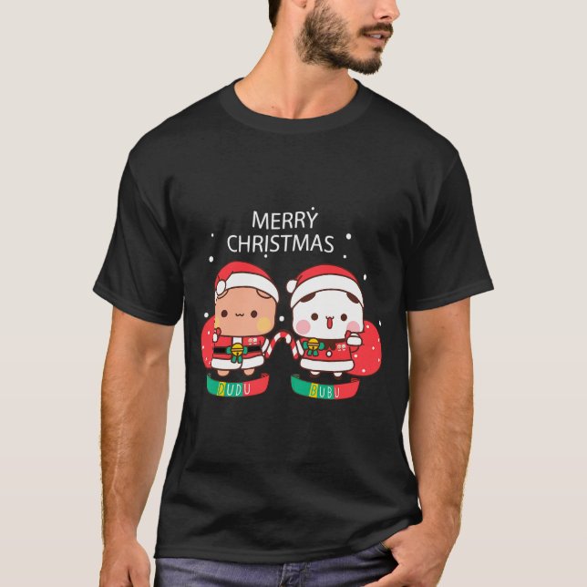 Camiseta Bubu Dudu Xmas: Enrole-Se Em Feriado Cheer Wit (Frente)