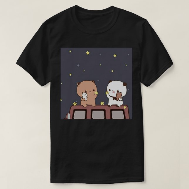 Camiseta Bubu e Dudu Assistindo A Lua Juntos (Frente do Design)
