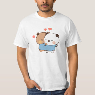Camiseta bubu e dudu milk e Mocha Bears Kawaii casal