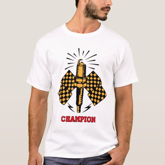 Camiseta bucha de ignição campeã (Frente)