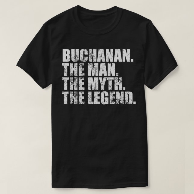Camiseta BuchananBuchanan Nome da família Buchanan sobrenom (Frente do Design)