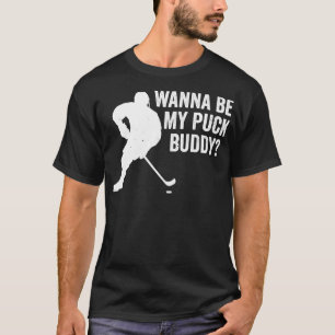 Camiseta Buck 1, Pau de Hóquei em Gelo Engraçado com Hóquei