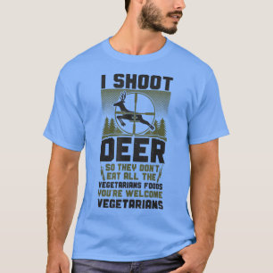 Camiseta Buck Deer Hunter Vegetarian Vintage