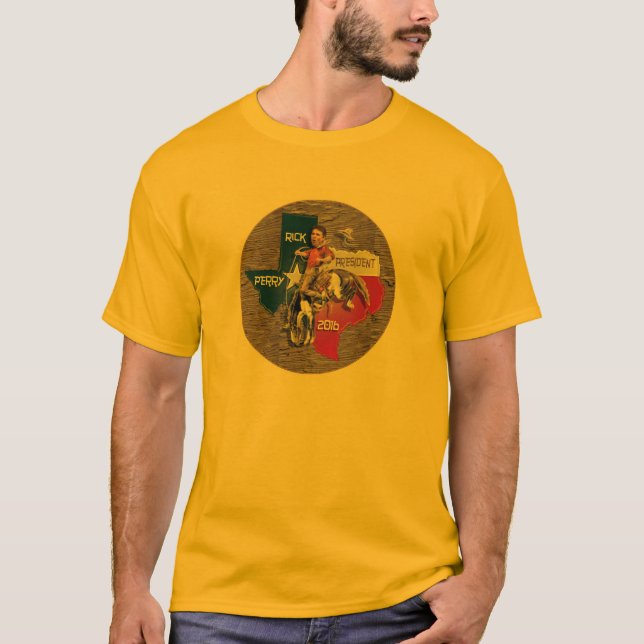 Camiseta Buckaroo 2016 do presidente bronco de Rick Perry (Frente)