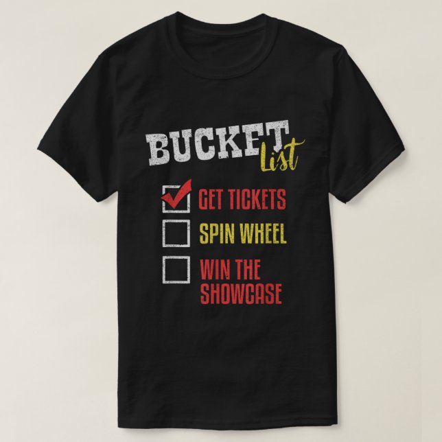 Camiseta Bucket List Game Show Funny Checklist Shirt (Frente do Design)