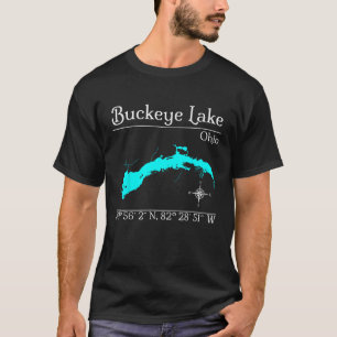 Camiseta Buckeye Lake Ohio Unisex Adult Black Small Short S