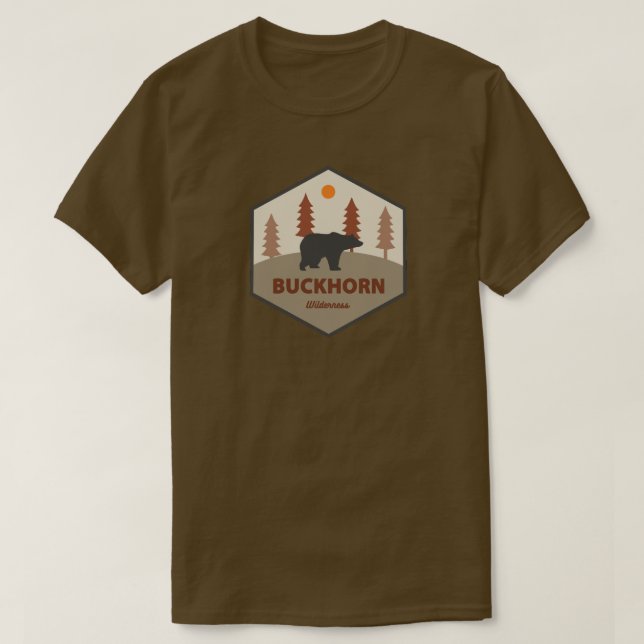 Camiseta Buckhorn Wilderness Washington Bear (Frente do Design)