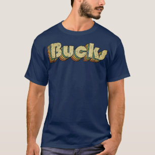 Camiseta Bucks Vintage Rainbow Typografia Estilo 70s