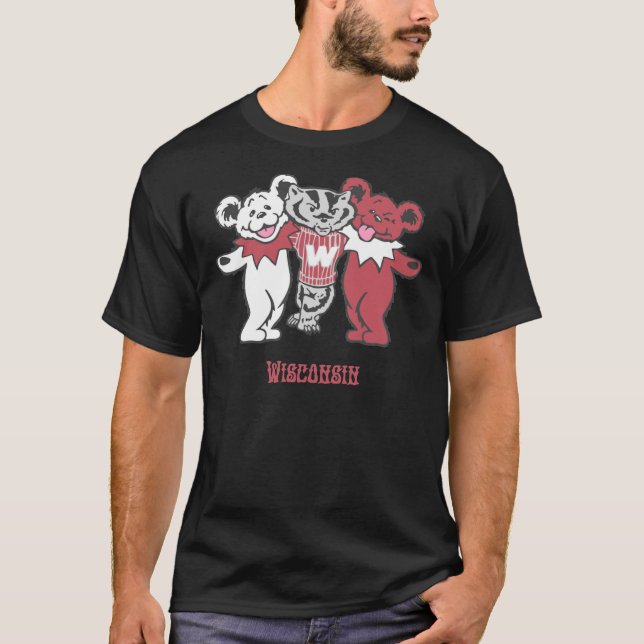 Camiseta Bucky e Bears - Universidade de Wisconsin-Madison  (Frente)