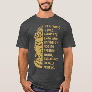 Camiseta Buda buda budismo vida é irônica tristeza