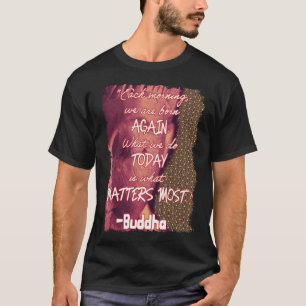 Camiseta Buda Citação Nascer Novamente Zen Espiritualidade